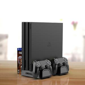 PS4 프로 슬림 스탠드 DOBE TP4-882 듀얼쇼크 충전 냉각 팬 더블 거치대 받침대