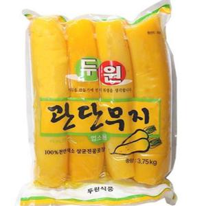 도매 업소용 두원 관단무지 3.75kg 4팩 통단무지