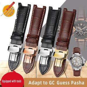 가죽시계줄 20*11mm 22*13mm Genuine Leatehr Watchband for GC Guess PASHA W3108/HPI004 Watch Strap But