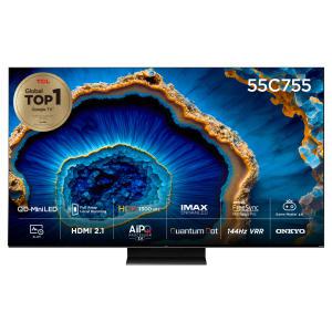 TCL QD-Mini LED 4K TV 안드로이드12 구글 TV 55C755 140cm ·55인치 스탠드형 벽걸이형