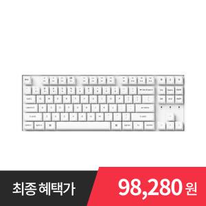 키크론 K8 PRO 화이트 바나나축 알루미늄 RGB 유무선 텐키리스 기계식 키보드