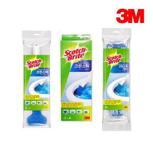 3M 크린스틱 화장실청소 타일청소 크린스틱 스타터킷, 리필6개입