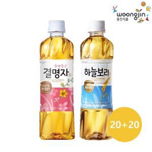 웅진식품 베스트 차음료 묶음 하늘보리 500ML 20펫+결명자차 500ML 20펫