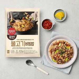 CJ 햇반 쿡반 불고기비빔밥, 410g, 3개