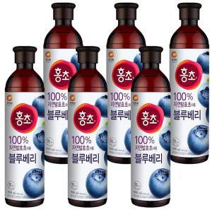 블루베리 청정원 대상 홍초 900ml x 6개 복분자