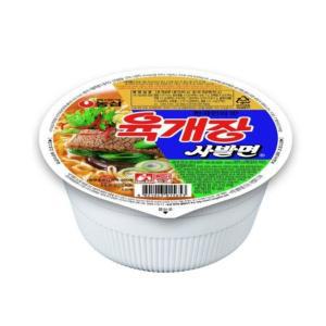 농심 육개장사발면 소 24개 BOX 탕비 간식 식사 라면 대용