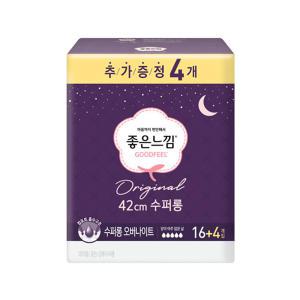 좋은느낌 생리대 수퍼롱 오버나이트 날개형 20P X 1팩