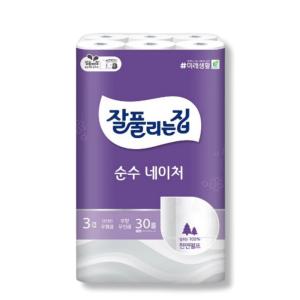 잘풀리는집 명작 순수 화장지 27m 30롤 x 4팩