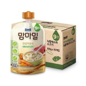 맘마밀 녹황야채소고기 100g 10팩/이유식