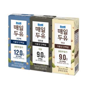 매일두유 혼합 고단백 190ml 24팩+두유 검은콩 / 99.9 190ml 24팩 48팩 모음딜