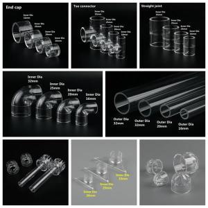 투명 PVC 파이프 커넥터 하이 퀄리티 표준 수도관 캡 커플링 엘보 티 어댑터 선택용 16-32mm 1-2 개