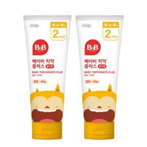 비앤비 유아치약 (겔형) 딸기 60g x 2개