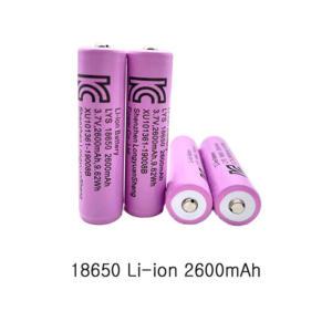 18650 배터리 리튬이온 충전지 배터리 KC인증 2600mAh 고출력 보호회로 3.7v