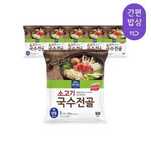 [소비기한 임박] 면사랑 냉동팩면 소고기국수전골, 378g, 6개