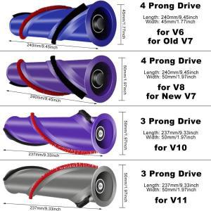 다이렉트 드라이브 탄소 섬유 플로어 브러시 롤 바 다이슨 호환 V6 V7 V8 V10 V11 호환 무선 클리너 헤드 9