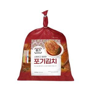 종가 시원하고 깔끔한 포기김치 2.8kg 자취 캠핑 라면 짜장면 삼겹살 찌개 볶음