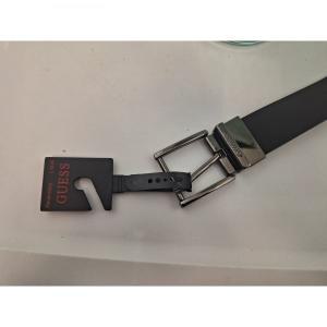 guess 게스 Mens Reversible Leather Belt Large 3840 Black/Tan NWT 48.00