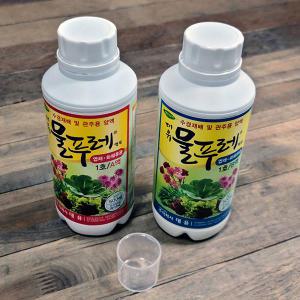 물푸레비료 1호 2호 500ml 계량컵증정 대유 수경재배 양액 관수 물방울급수기 식물영양제 액비 (물푸레비료