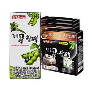 삼육두유 검은콩 참깨 두유 190ml 64팩