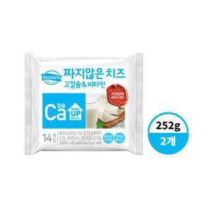 동원 덴마크 짜지않은치즈 고칼슘&비타민 252g(18g*14매)*2개