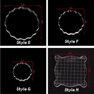 고성능 투명 아크릴 판 손잡이 DIY 스크랩북 저널 장식 스탬프 액세서리 다양한 크기 사용 가능