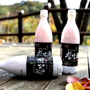 스파클링 전통주 충남 청양의 칠갑산 청정 막걸리 칠장주 750ml 17병 / 백제인주조