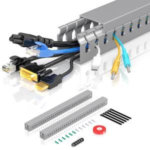 전선 클립 케이블 선 정리 오픈 슬롯 와이어 덕트 키트, 79.8cm(31.5인치) 서버 랙 케이블 관리, 네트워크
