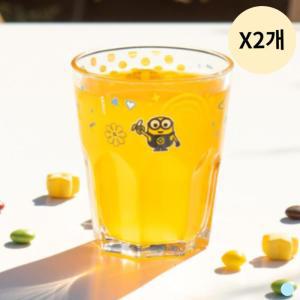 릴팡 미니언즈 프렌치 쥬스 글라스 유리컵 270ml X2개