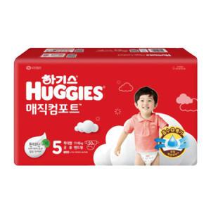 '하기스 매직컴포트 밴드 기저귀 5단계 공용 특대형 50p'