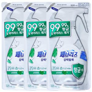 페브리즈 항균플러스 섬유탈취제 리필 320ml 3개