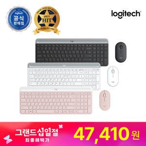 [로지텍 코리아]로지텍 MK470 슬림 무선 콤보[핑크,블랙,화이트]