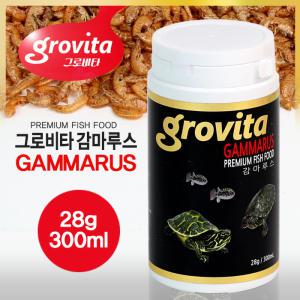 그로비타 감마루스 28g/300ml / 거북이 사료 파충류 먹이 밥 테트라 렙토민 건조새우 부상성