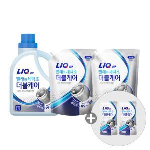 리큐 세탁조 더블케어 일반 용기 2.7L, 1개+리필 2.1L, 2개 + 증정(더블케어 검용 리필 300ml, 2개)