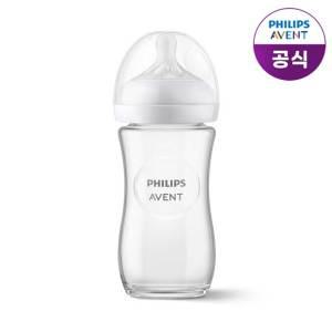 필립스 아벤트 아기편한 유리 젖병 240ml 1P (1m+ 젖꼭지 포함) SCY933/01