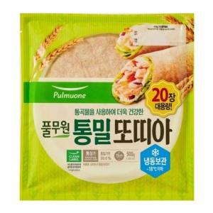 풀무원 냉동 통밀 또띠아15cm(20입) (500g) 자취 혼밥 캠핑 아이들 간식 회사 탕비실 술안주 선물