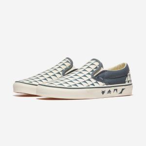 [반스] VANS 클래식 슬립온 체커보드 블루마시멜로우 CHECKERBOARD BLUEMARSHMALLOW 5 2