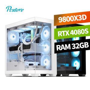 피씨스토어 하이엔드 게이밍PC R7 9800X3D RTX4080SUPER (32GB, M.2 1TB) 스팀게임용 조립 컴퓨터 게이밍