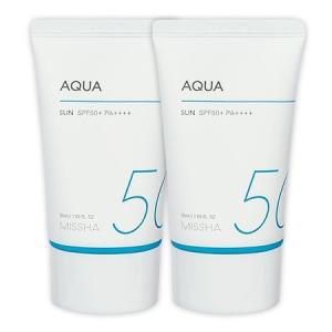 미샤 올 어라운드 세이프 블록 아쿠아 선젤 썬크림 SPF50+ 50ml 2개