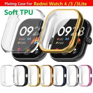 OEM Redmi Watch 4 3 Lite용 도금 TPU 케이스, 액티브 스마트 워치 범퍼 커버, 샤오미 보호대