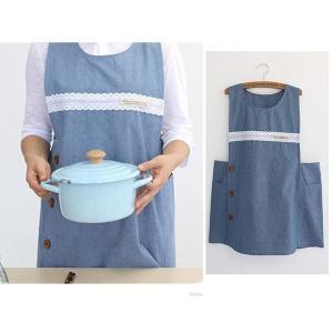 [기타]데님스타일 면100% 유치원 선생님 앞치마 식당 apron