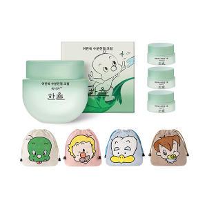 한율 어린쑥수분진정크림 아기공룡둘리 콜라보 85ml 기획 (55ml, 1개 + 10ml, 3개)+증정 (복조리파우치(랜덤), 1개)