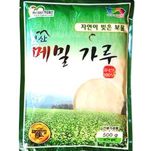 메밀가루 500g / 분말 국내산 100% 매밀가루 국산 녹미 추천 전병 부침 수제비 국수 묵 메밀농원