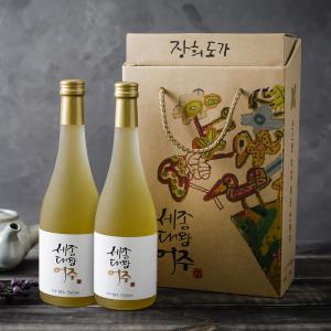 한국전통주 세종대왕어주 탁주 약주 500ml x 2병 세트