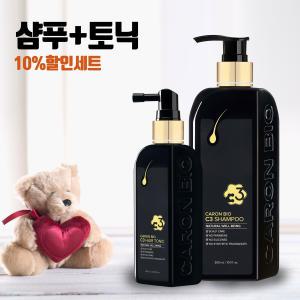 [10%절약세트 _ 2022 신상품] 명품 천연 탈모샴푸 카론바이오 C3 샴푸 300ml + 토닉 100ml