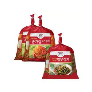 종가집 포기김치1kg x 2열무김치900g x 1혼합팩