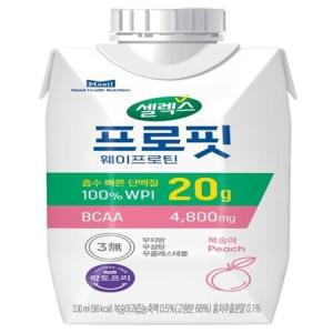 [무료배송] 셀렉스 프로핏 웨이프로틴 드링크 복숭아 330ml 36개