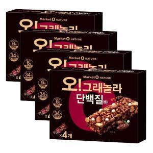 오리온 오그래놀라 단백질바 리얼초콜릿맛 40g 4개입 4개