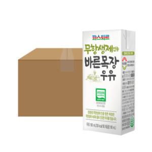 파스퇴르 무항생제 바른목장우유 190mL 24입