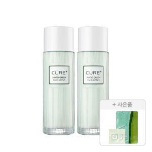 김정문알로에 큐어 피토 그린 에멀전S 130ml, 2개 + 증정(알로에 슬라이스 젤리 마스크팩, 1매 + 안티에이징 크림S 파우치, 2ml, 2개)