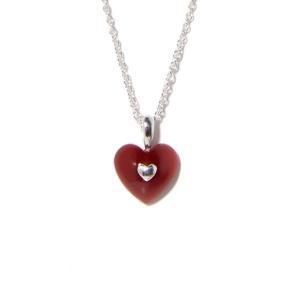 [콜드프레임](강남점)VERY VINTAGE TINY RED SILVER HEART PENDANT NECKLACE